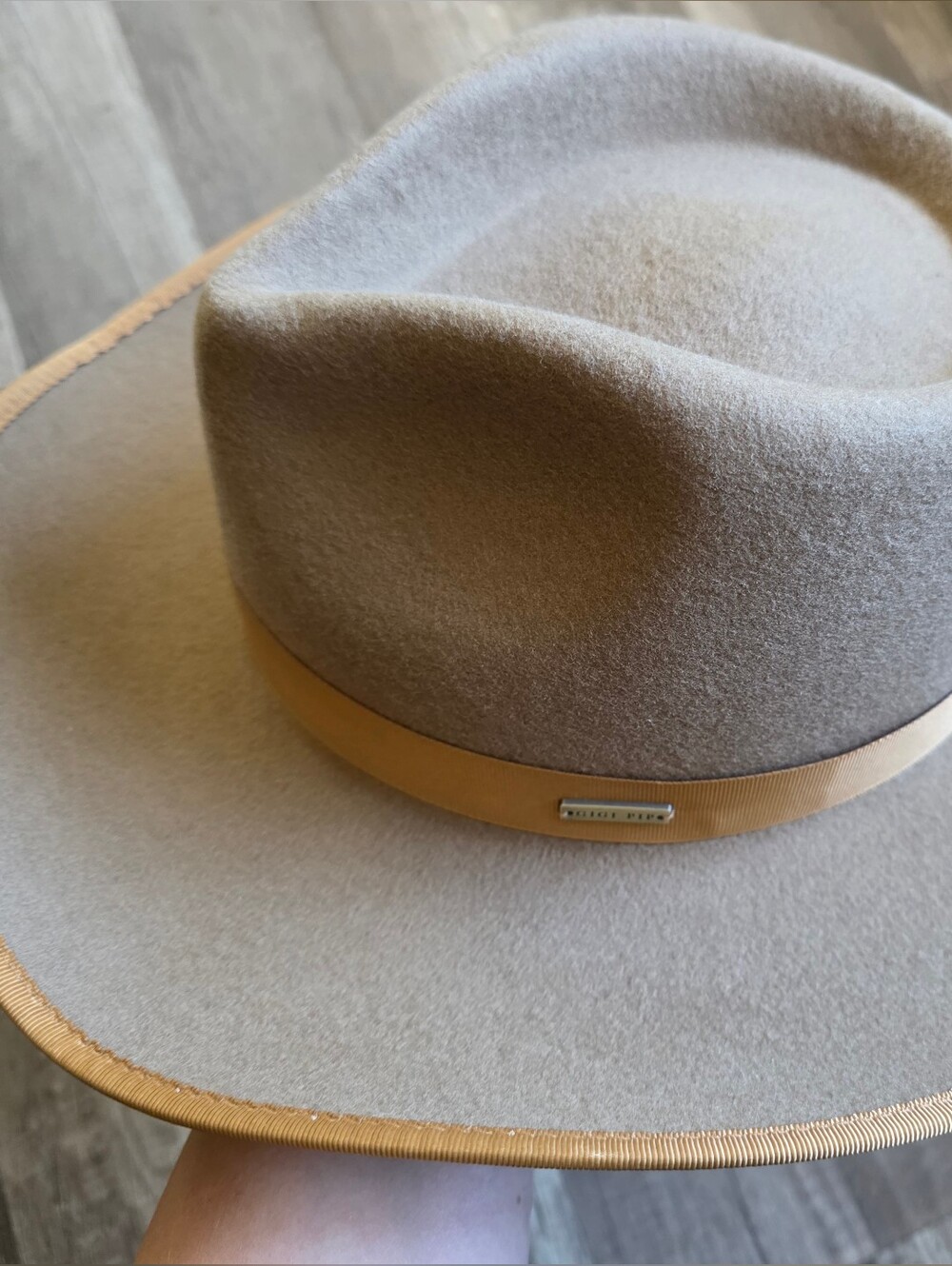 GIGI PIP WESTERN WOOL HAT Classic Brown Wool Felt Fedora coastal Cowgirl Rodeo - Picture 3 of 16